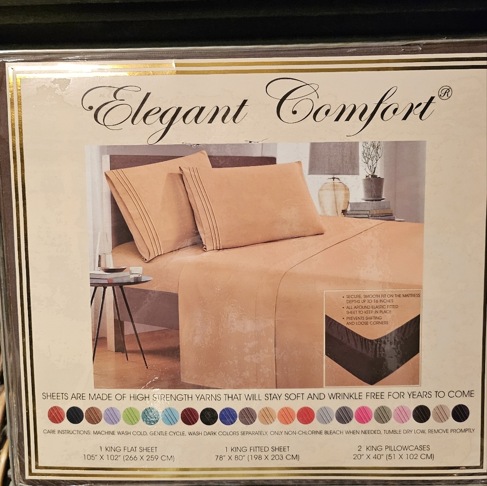 SMITHFIELD BEDDING 4pc KING SHEET SET